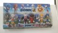 Комплект фигури Соник, топери за торта Sonic нови герои, 8 броя - 5594