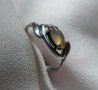 Стар български сребърен пръстен с лунен камък , снимка 4
