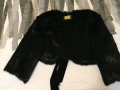 Болеро тип пелерина от истинска заешка кожа, марка LINNE, размер L, снимка 4