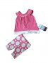 Сет от две части за бебе момиче в розово и бяло, снимка 1 - Комплекти за бебе - 37800477
