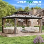 Луксозна Шатра KraftWorld Tenerife – 3×4 м с Твърд Покрив,Мрежа и Завеси, снимка 13