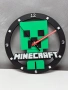 3D Принтиран Стенен Часовник Minecraft Creeper, снимка 3