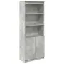 vidaXL Висок шкаф, бетонно сив, 70x35x180 см, инженерно дърво, снимка 1