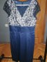 Елегантна тъмно синя рокля, снимка 2