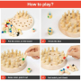 3540 Детска игра за развиване на памет Шах с 24 пешки и зарче, снимка 6