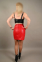 Orsay XS/S (EU 34) ярко червена кожена пола, снимка 2