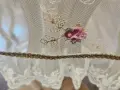 Чисто нова немска покривка каре от фин тюл с бродерия Papyrus Blumensaat Design – 102/102 см, снимка 3