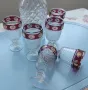 Сервиз за алкохол - винтидж (6 чаши и гарафа с конник), снимка 2