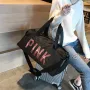 ПРЕОЦЕНЕН ПРОДУКТ! Спортен сак PINK ЧЕРЕН, gym bag, travel bag, чанта за фитнес, чанта за багаж , снимка 5