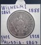 Монета Прусия 1 Талер 1867 г. Вилхелм I