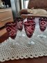 Винтидж колекция червен кристал, снимка 1 - Чаши - 35412212