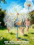 Нова лятна Детска водна пръскачка играчка вятърна мелница 59 инча 54 дюзи за двор и градина, снимка 3