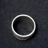 Стар масивен пръстен тип халка - проба 925 и Житен клас , снимка 3 - Пръстени - 29393534