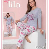 Дамски памучни пижами с дълъг ръкав, снимка 5 - Пижами - 37946168