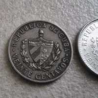 Монети. Куба. 1, 5, 10 , 20  цента  . 4 бр, снимка 2 - Нумизматика и бонистика - 42299652