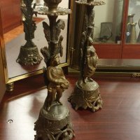 Красиви антикварни френски свещници , снимка 8 - Антикварни и старинни предмети - 38418094