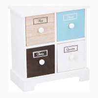 Кутия с 4 чекмеджета за декорация и съхранение , снимка 1 - Декорация за дома - 42216072