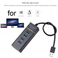 Високоскоростен USB хъб, Модел Combo 4, Разклонител, 4 порта, USB 3.0, снимка 5 - Кабели и адаптери - 36874346