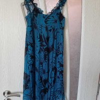 Красива лятна рокля тюркоазен цвят синя зелена, снимка 1 - Рокли - 29850975