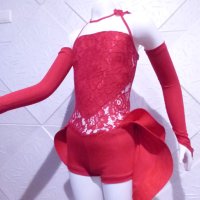Червена детска рокля за спортни танци, снимка 3 - Детски рокли и поли - 42805395