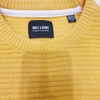 Мъжки жълт пуловер Only Sons , снимка 2 - Пуловери - 44356411