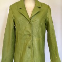 Зелено кожено сако/яке, снимка 2 - Сака - 42210096