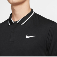Nike Court Dry  черна полиестерна тениска с поло яка размер ХХЛ, снимка 5 - Тениски - 44784460