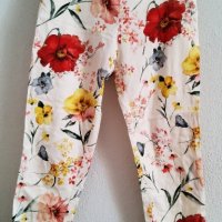 Сет прав памучен панталон + блуза от вискоза със същия десен, снимка 1 - Панталони - 37751380