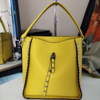 Лятна дамска чанта, голям размер, в жълт цвят. 26лв., снимка 7 - Чанти - 37348444