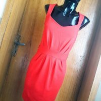 Къса червена рокля тип балон С/М, снимка 1 - Рокли - 29580561