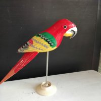 Дървен сувенир папагал, снимка 2 - Статуетки - 40204956
