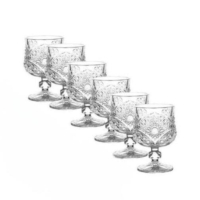 Комплект от 6 бр. чаши за вино със столчета за елегантно сервиране, снимка 1 - Чаши - 44921343