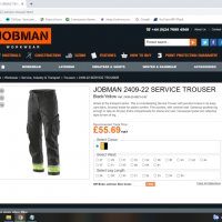 JOBMAN 2409-22-9921 SERVICE TROUSER Work Wear размер 46 / S работен панталон W1-6, снимка 2 - Панталони - 40089212