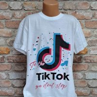 Нова мъжка тениска с дигитален печат TIK TOK, снимка 3 - Тениски - 42682775