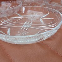 Кристални чинийки за сухи мезета 4 бр , снимка 5 - Чинии - 42030474