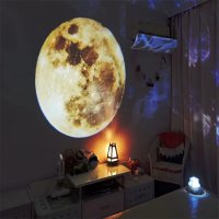 Ново! Usb Led Прожекционна лампа Луна, Проектор Led Нощна светлина за Декорация на стена. , снимка 7 - Прожектори - 40439536