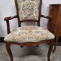 кресло Луи XV с дърворезба , снимка 7 - Столове - 44714550