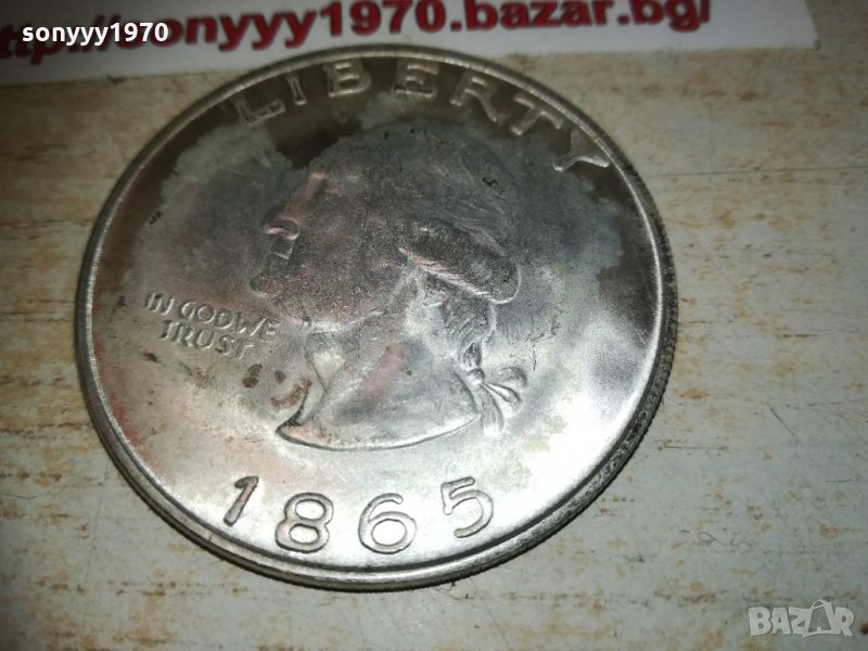 монета 1865-долар 2802211733, снимка 1