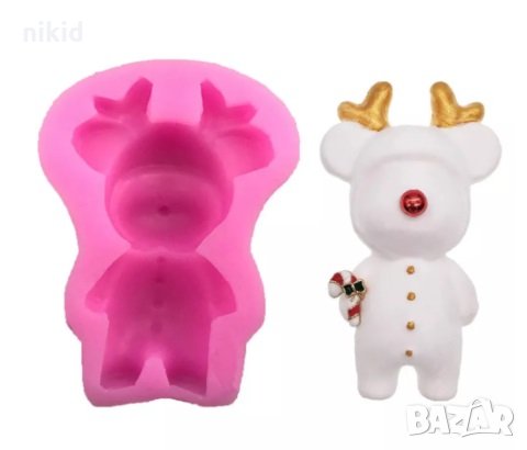 3D Елф Еленче Елен силиконов молд форма декорация торта фондан шоколад гипс сапун, снимка 1