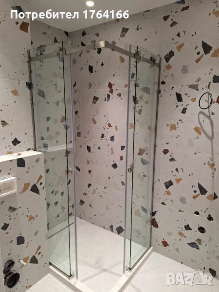 Стъклена душ кабина с двойно плъзгане и размери с поръчка от ЕНИГЛАС, снимка 1