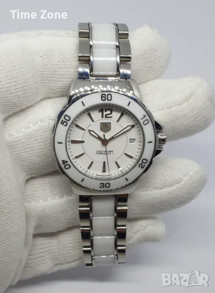 TAG Heuer Formula 1 35mm White Ceramic White Dial Дамски от Недраскаема Керамика, снимка 1