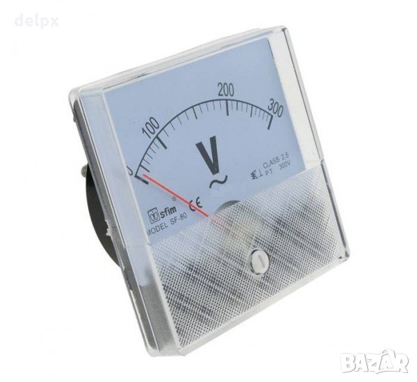 Волтметър SF-80 AC директен 300V Ф65mm, снимка 1