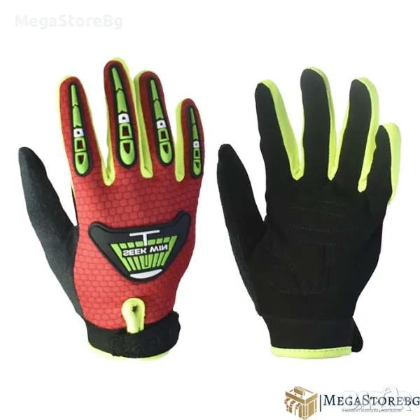 Детски мото ръкавици PA1021 - M и С р-р - 2бр/к-т Червени, снимка 1