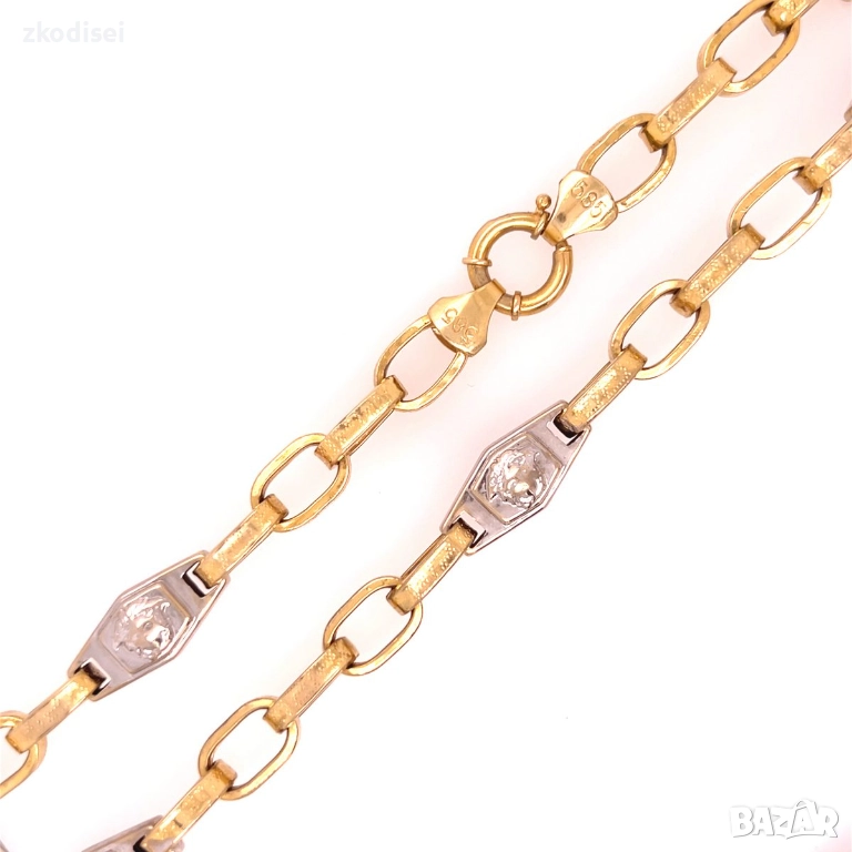 Златен синджир 25,07гр. 59,0см. 14кр. проба:585 модел:34452-1, снимка 1