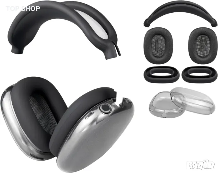 Резервен комплект SOULWIT за AirPods Max, черно, снимка 1