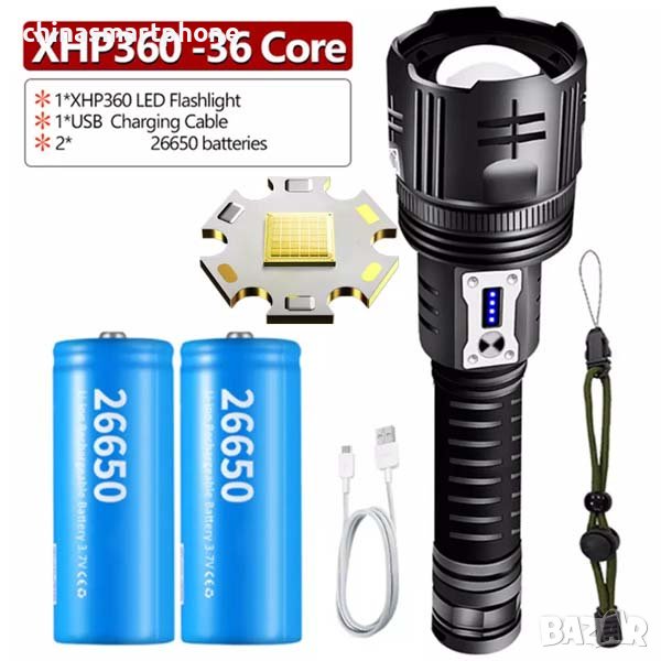 Фенер за лов, прожектор 15000LM, снимка 1