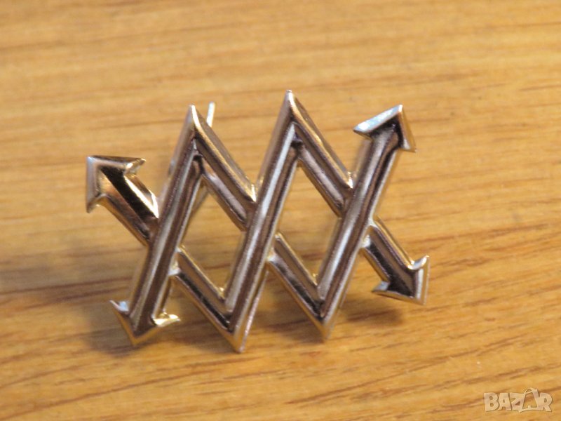 Военен вензел сребърен свързист българска армия 1 бр.  - за ценители и колекционери., снимка 1