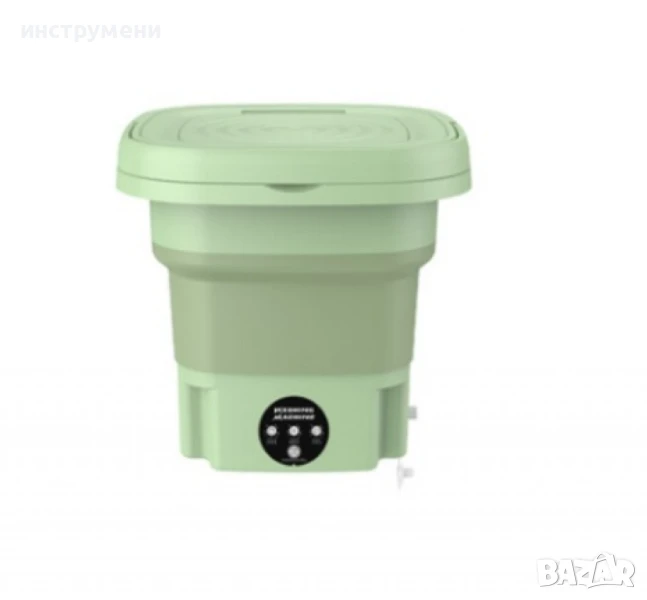 Електрическа компактна преносима пералня с горен отвор и контрол на докосване, снимка 1