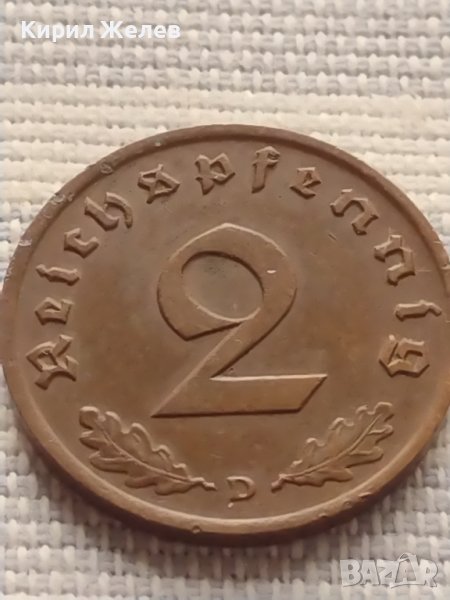 Монета 2 райхсфенинг 1937г. Германия Трети Райх с СХВАСТИКА за КОЛЕКЦИЯ 30296, снимка 1