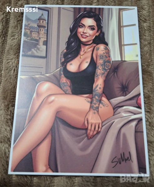 Еротична пощенска картичка/секси момиче, снимка 1